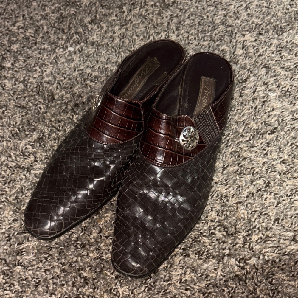 Urge Men's Black and Dark Brown Slip-On Loafers